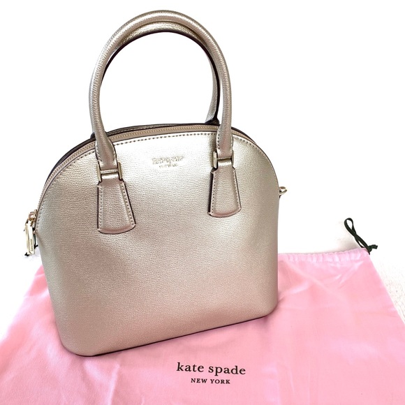 Kate Spade Sylvia Large Dome Satchel in Pale Gold - Picture 5 of 12